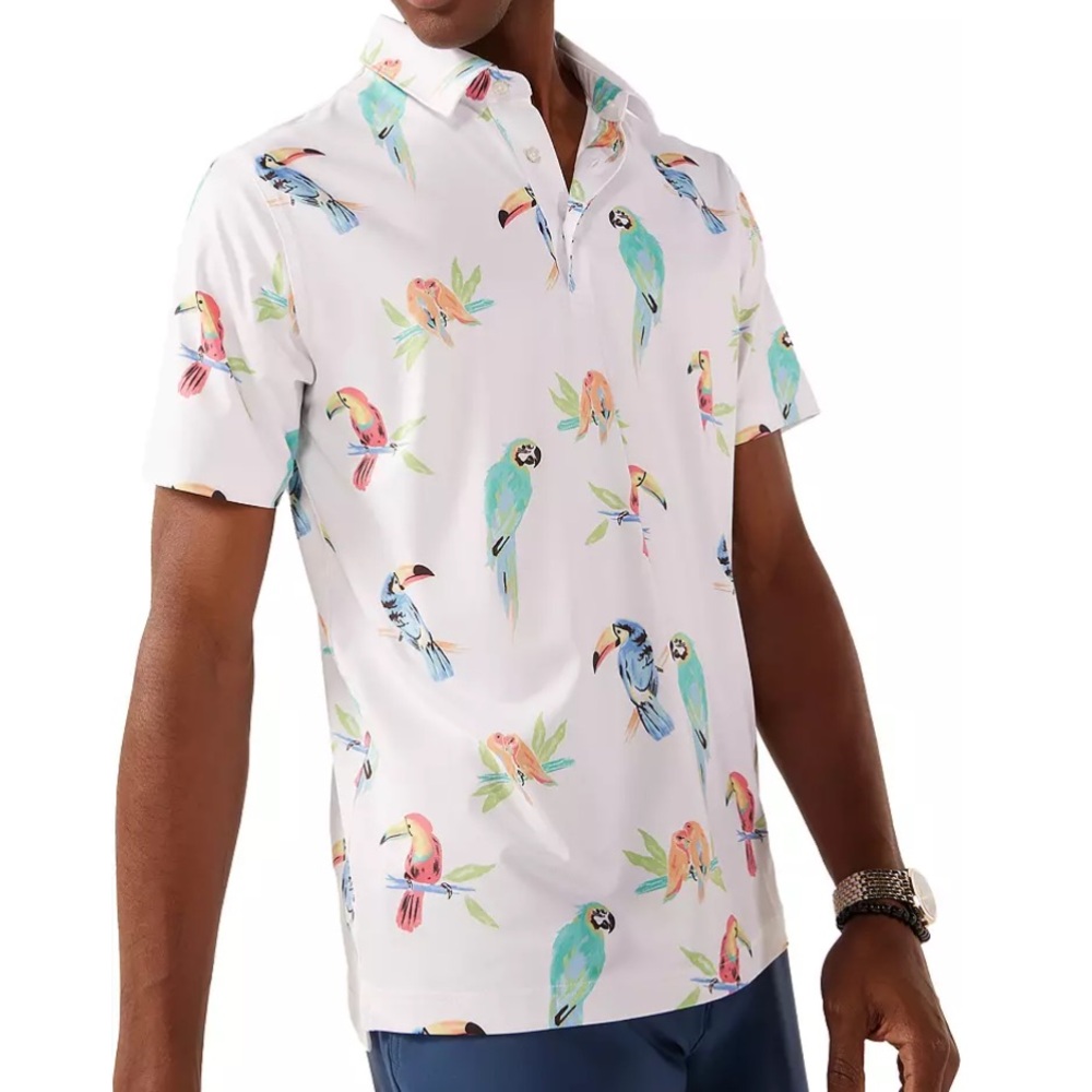 Chubbies Lightweight Performance Polo Toucan White M